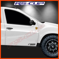 2 DACIA DUSTER yellow sticker decal