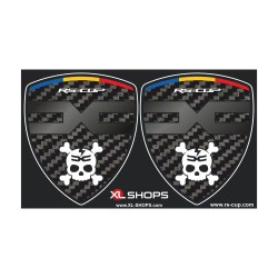 2 Adesivi logo Dacia Carbon Look