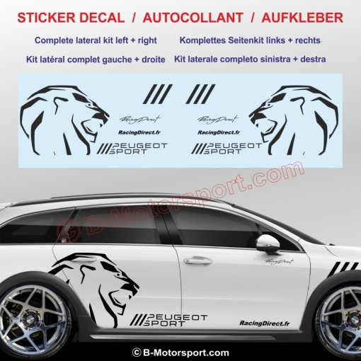 Kit adesivi decorazione laterale leone PEUGEOT SPORT