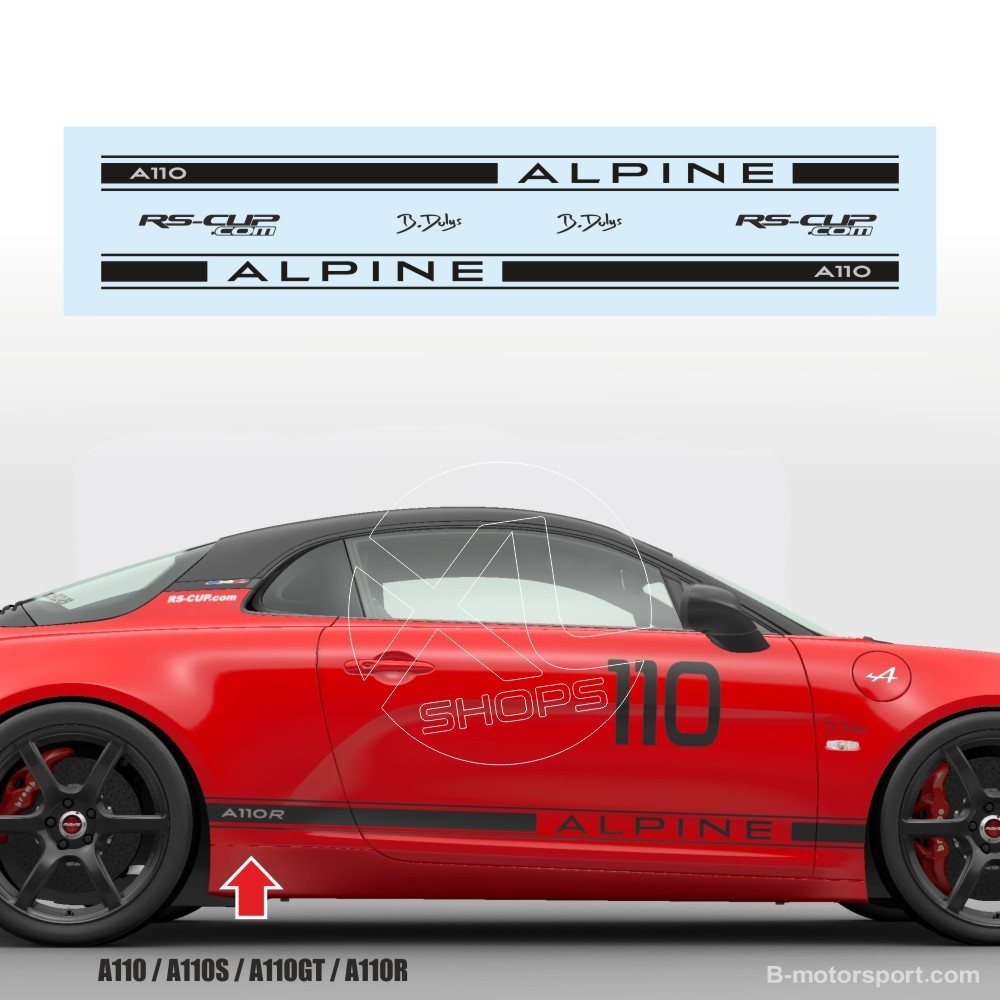 Adesivi da corsa per ALPINE A110