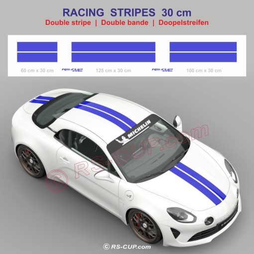 Kit sticker double bandes 30 cm de large pour ALPINE A110