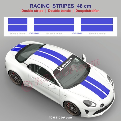 Kit sticker double bandes 46 cm de large pour ALPINE A110