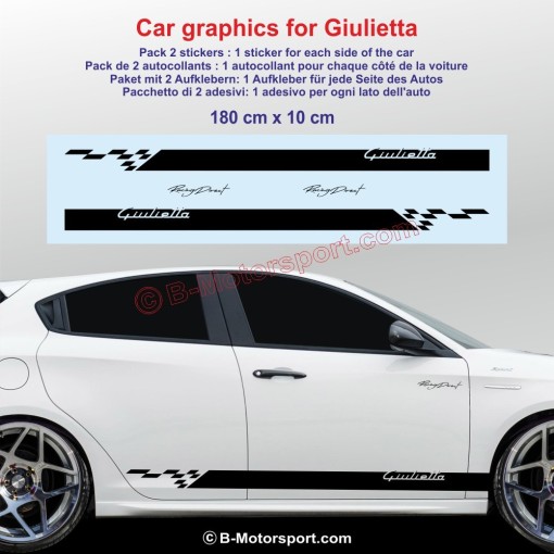 Kit autocollant bas de caisse pour ALFA ROMEO Giulietta - Type 1