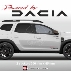 1 set di 2 adesivi Powered by DACIA