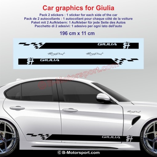 Kit autocollant bas de caisse pour ALFA ROMEO Giulia - Type 1