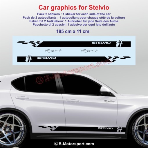 Kit autocollant bas de caisse pour ALFA ROMEO Stelvio - Type 1