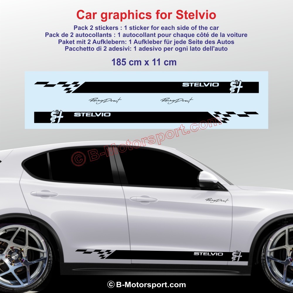 Adesivi da corsa per ALFA ROMEO Stelvio - Type 1