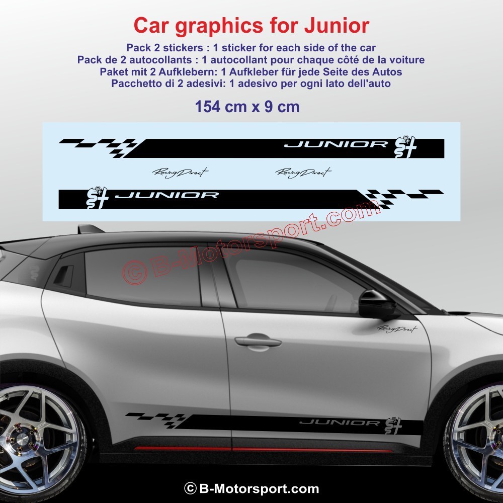 Sport side skirt sticker decals for ALFA ROMEO Junior - Type 1