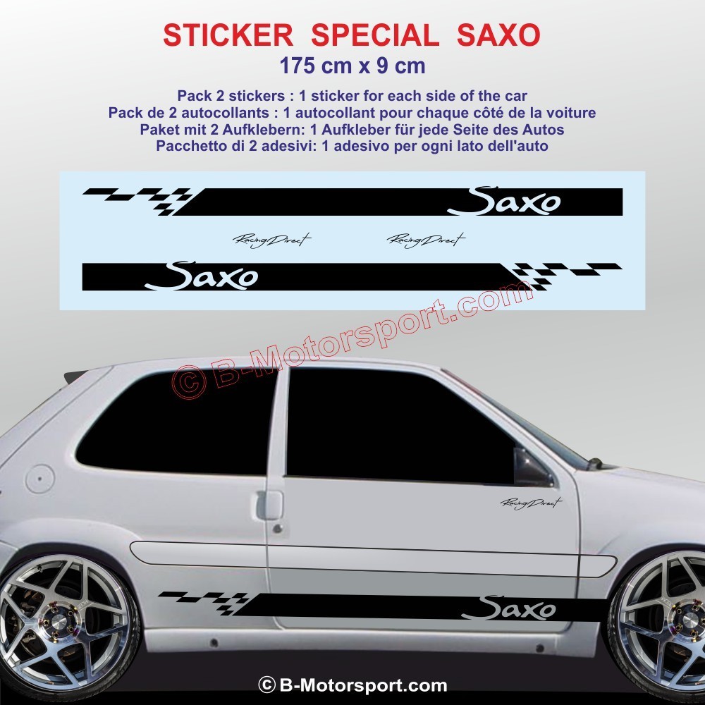 Sport side skirt sticker decals for CITROEN SAXO VTS