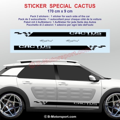 Sport side skirt sticker decals for CITROEN C4 Cactus Racing