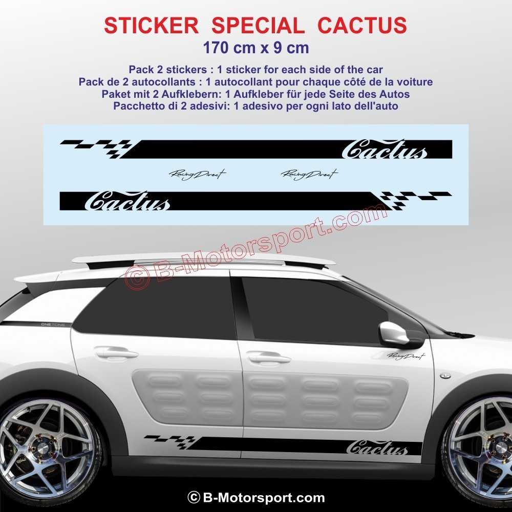 Sport side skirt sticker decals for CITROEN C4 Cactus