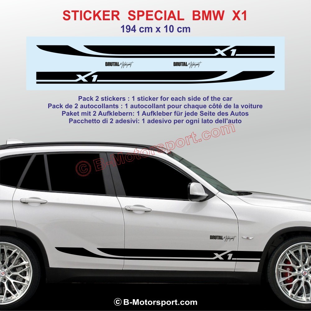 Sport side skirt sticker decals for BMW X1