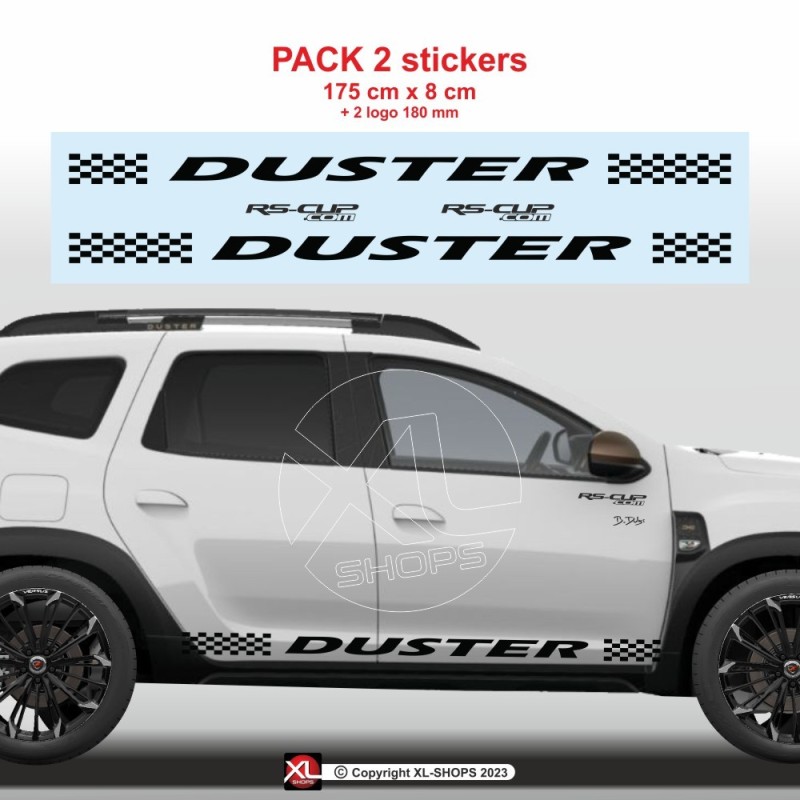 2 adesivi fasce laterali SPORT per Dacia Duster