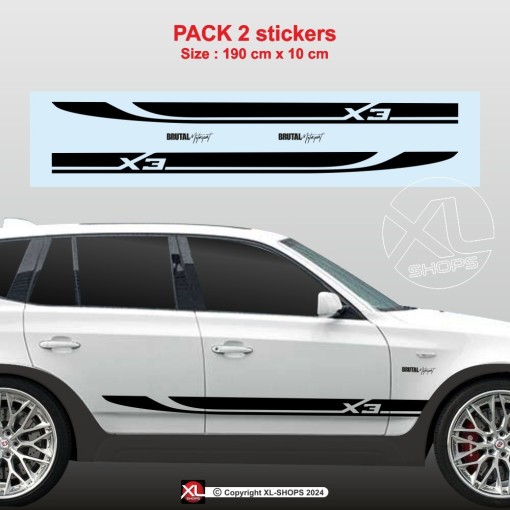 Sport side skirt sticker decals for BMW X3