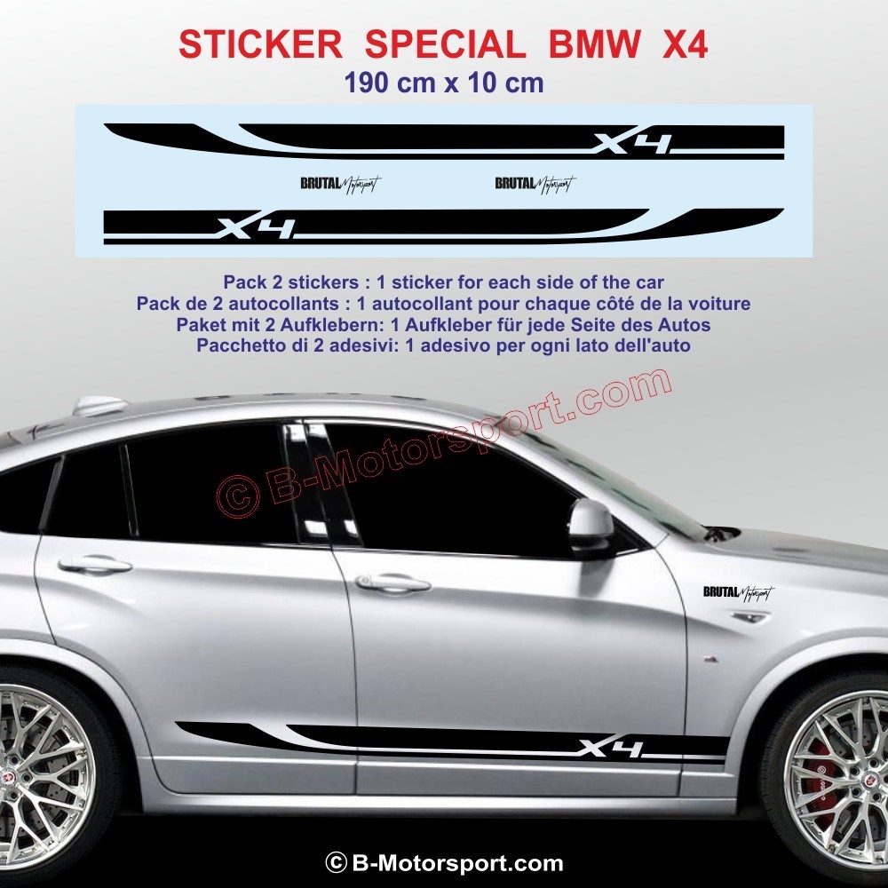 Sport side skirt sticker decals for BMW X4