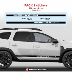 2 DUSTER RACING Seitenstreifen Aufbleber für Dacia Duster