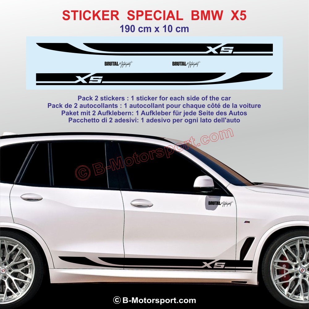 Sport side skirt sticker decals for BMW X5