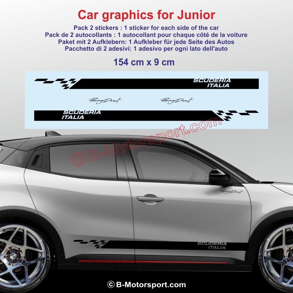 Sport side skirt sticker decals for ALFA ROMEO Junior - Type 2