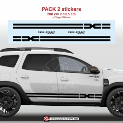 2 sticker bandes latérales RACING pour Dacia Duster