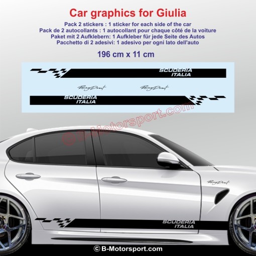 Kit autocollant bas de caisse pour ALFA ROMEO Giulia - Type 2