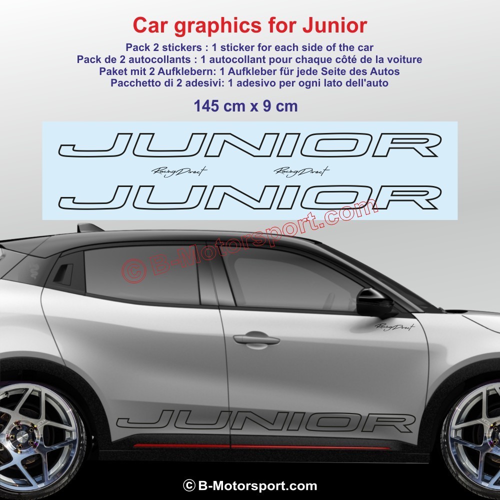 Sport side skirt sticker decals for ALFA ROMEO Junior - Type 3