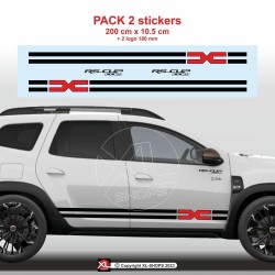 2 sticker bandes latérales X RACING pour Dacia Duster