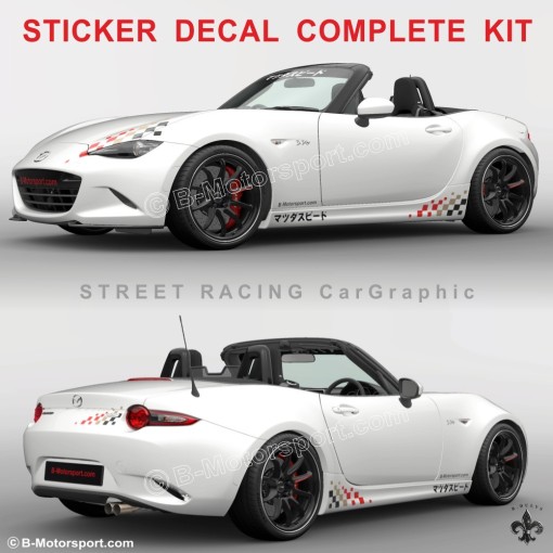 STREET RACING - Kit grafico completo per tutti i modelli Mazda