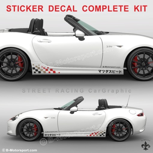 STREET RACING - Kit graphique complet pour tous modèles de MAZDA