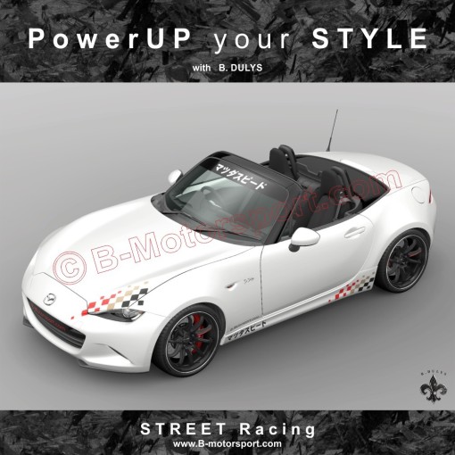 STREET RACING - Kit graphique complet pour tous modèles de MAZDA