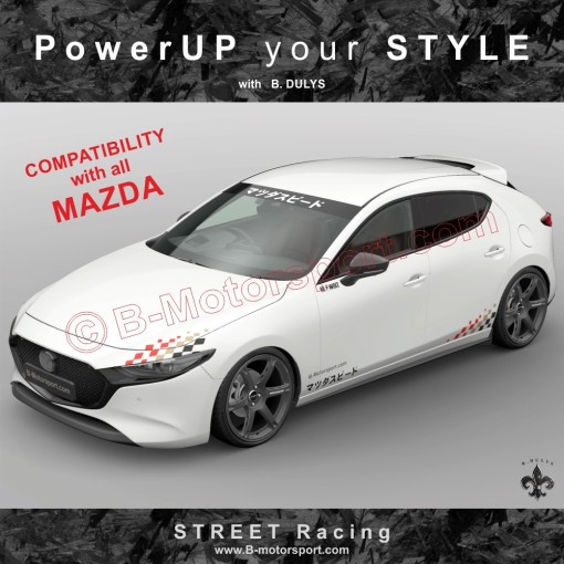 STREET RACING - Kit graphique complet pour tous modèles de MAZDA