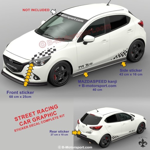 STREET RACER  - Kit graphique complet pour tous modèles de MAZDA