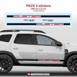 2 sticker DUSTER RACING bicolore pour Dacia Duster