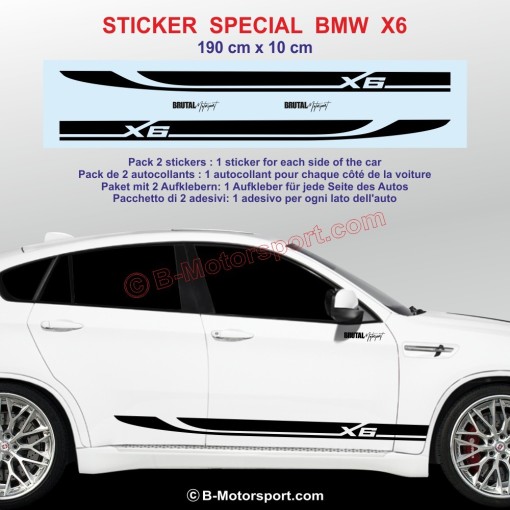 Sport side skirt sticker decals for BMW X6