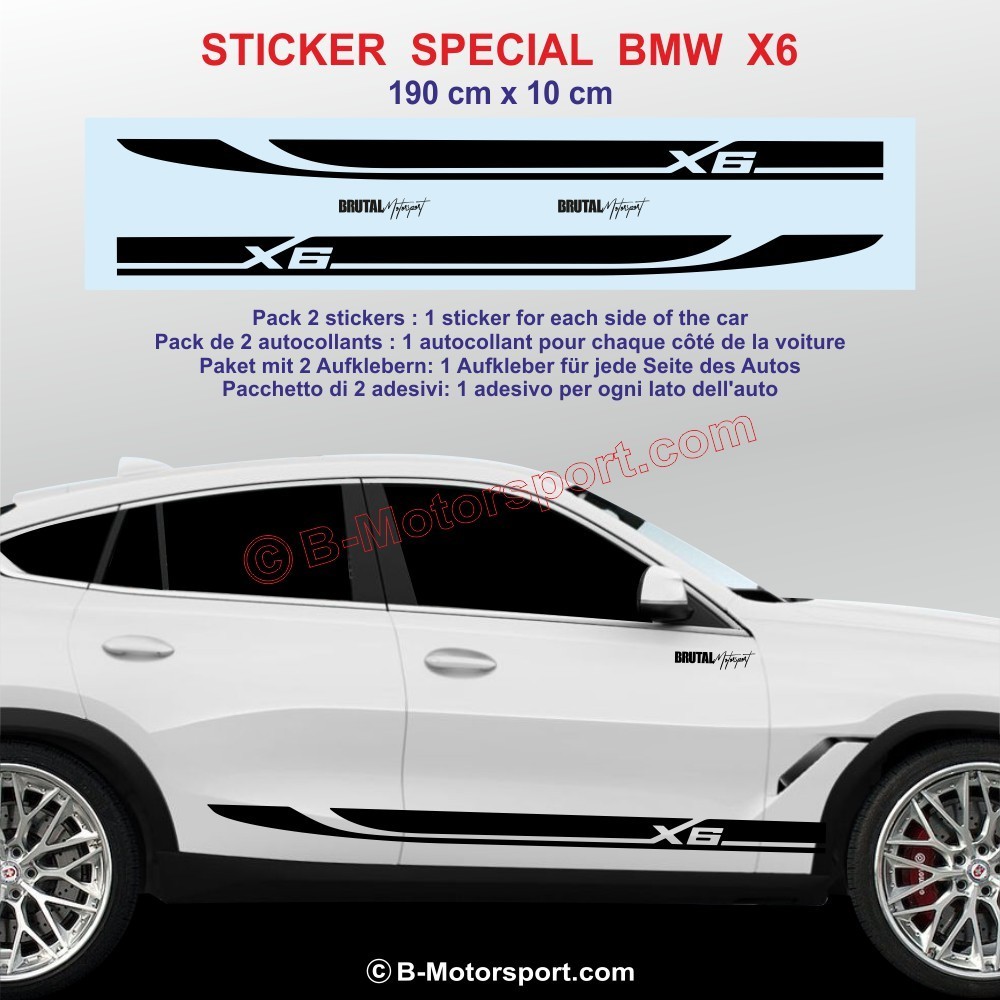 Kit autocollant bas de caisse pour BMW X6