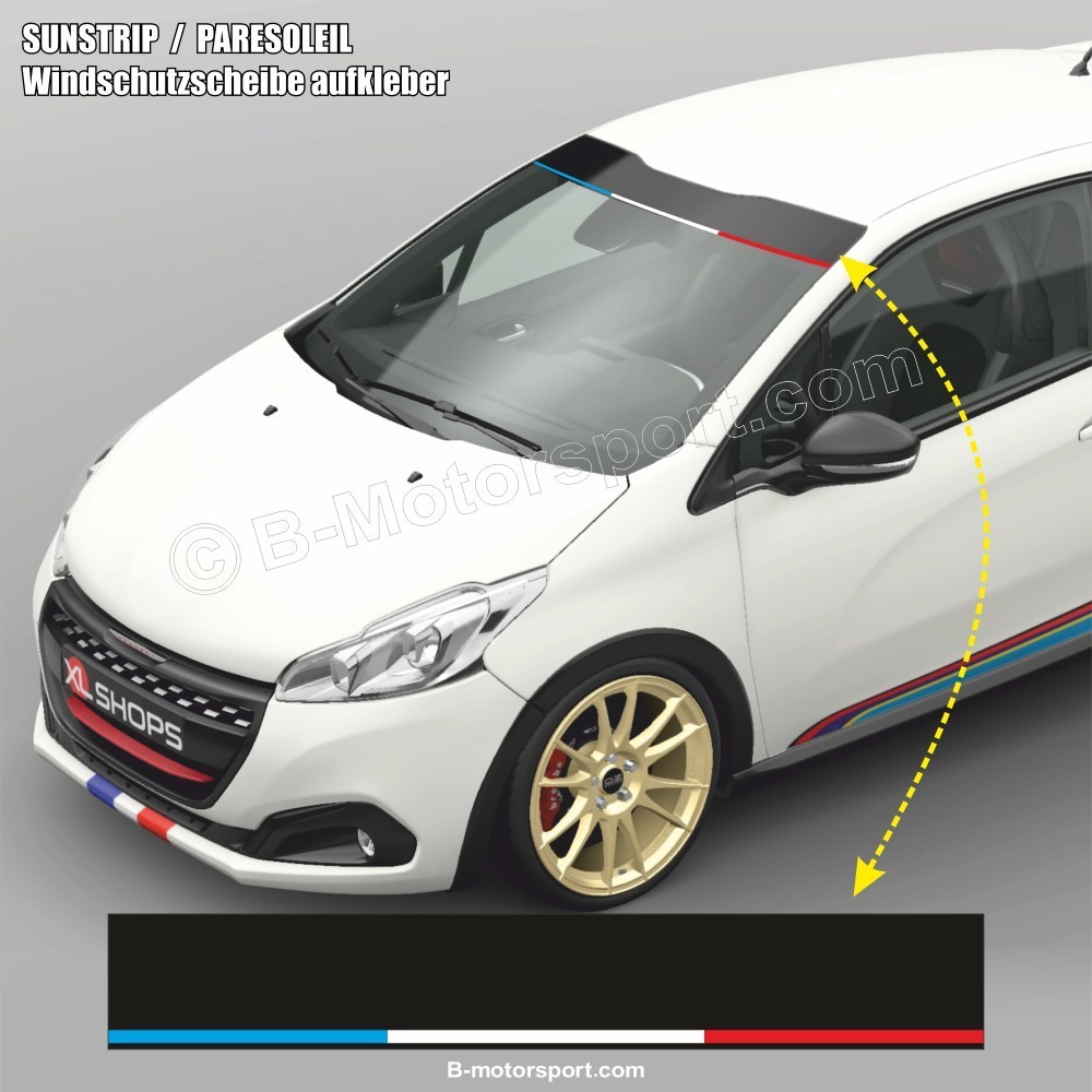 Pare-soleil bande FRANCE pour PEUGEOT SPORT