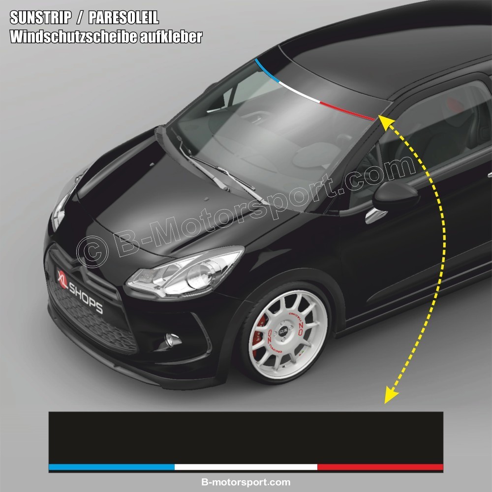 Parabrezza adesivo CITROEN SPORT FRANCIA TRICOLORE