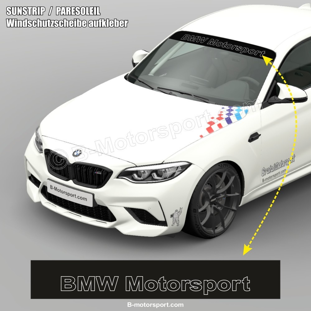 Windschutzscheibe aufkleber BMW MOTORSPORT outline