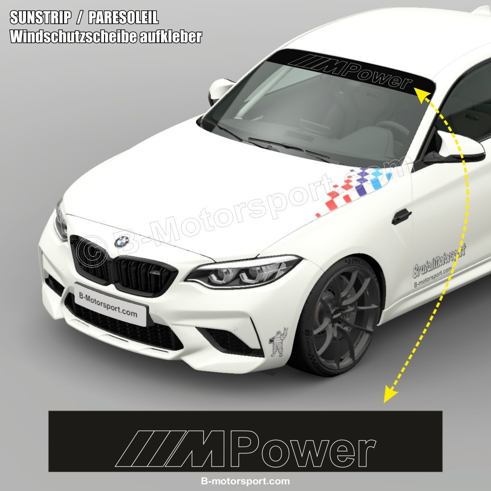 Windschutzscheibe aufkleber BMW M-Power outline