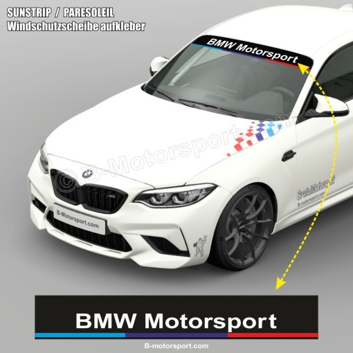 Pare-soleil BMW MOTORSPORT avec bandes couleur M-POWER