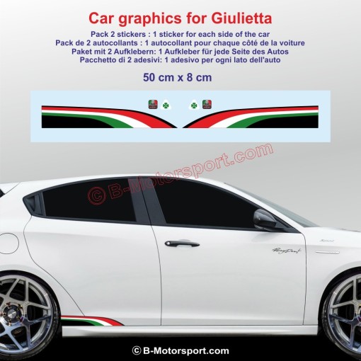 ITALIA color sticker for Alfa Tonale Stelvio Giulia Giulietta Mito 147
