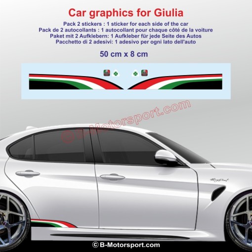 ITALIA color sticker for Alfa Tonale Stelvio Giulia Giulietta Mito 147