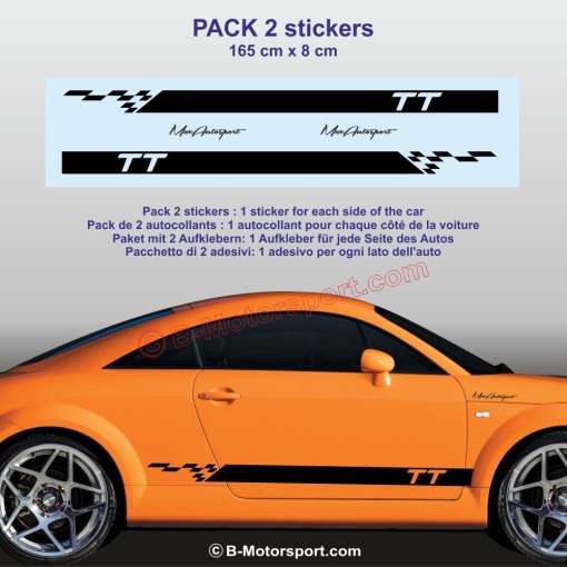 Sport side skirt sticker decals for AUDI TT