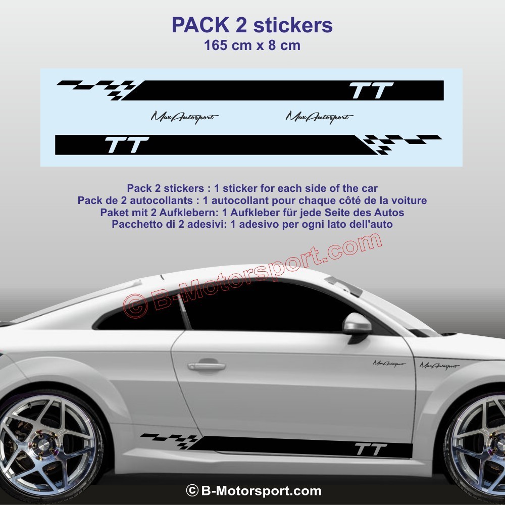 Sport side skirt sticker decals for AUDI TT