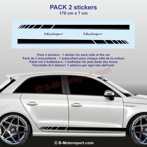 RACING side skirt sticker decals for AUDI A1