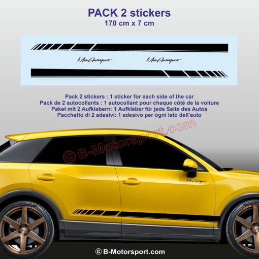 RACING side skirt sticker decals for AUDI A1 Q2 Q3