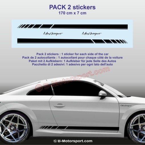 RACING side skirt sticker decals for AUDI TT TTRS MK1 MK2 MK3