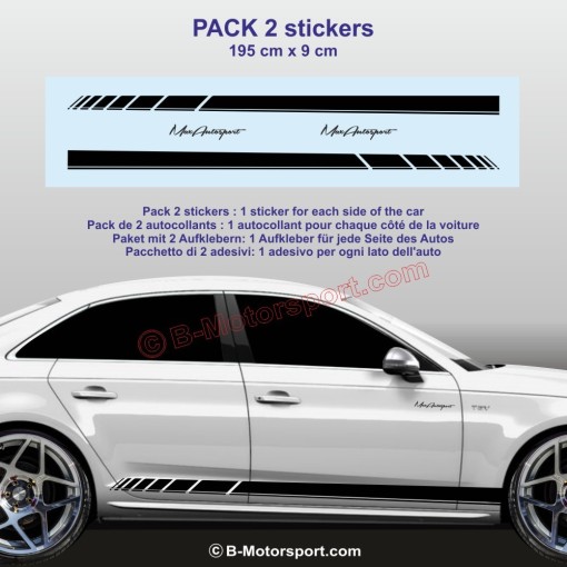 RACING side skirt sticker decals for AUDI A4 A5 A6