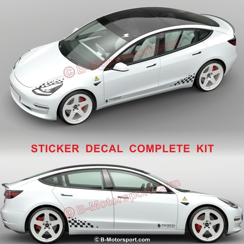 STREET RACER - Komplettes Grafik-Kit für alle TESLA-Modelle