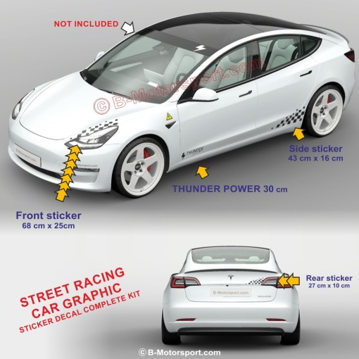 STREET RACER - Complete graphic kit for all TESLA models