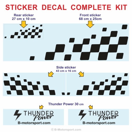 STREET RACER - Komplettes Grafik-Kit für alle TESLA-Modelle